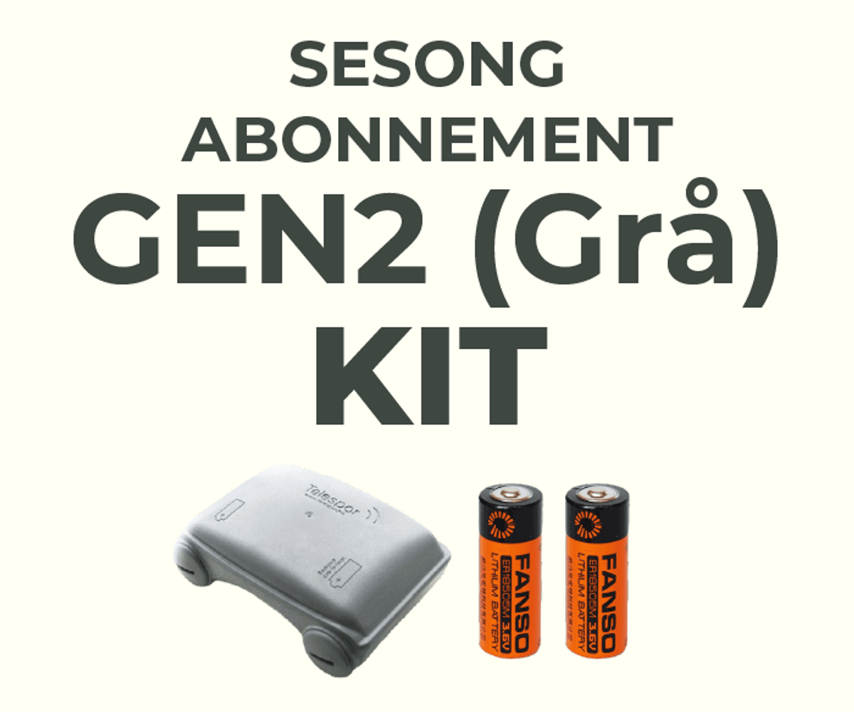 Batteri og sesongabonnement (2gen grå type)